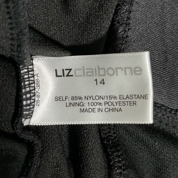 Liz Claiborne Black adjustable straps molded cups One Piece Swimsuit - Picture 2 of 5